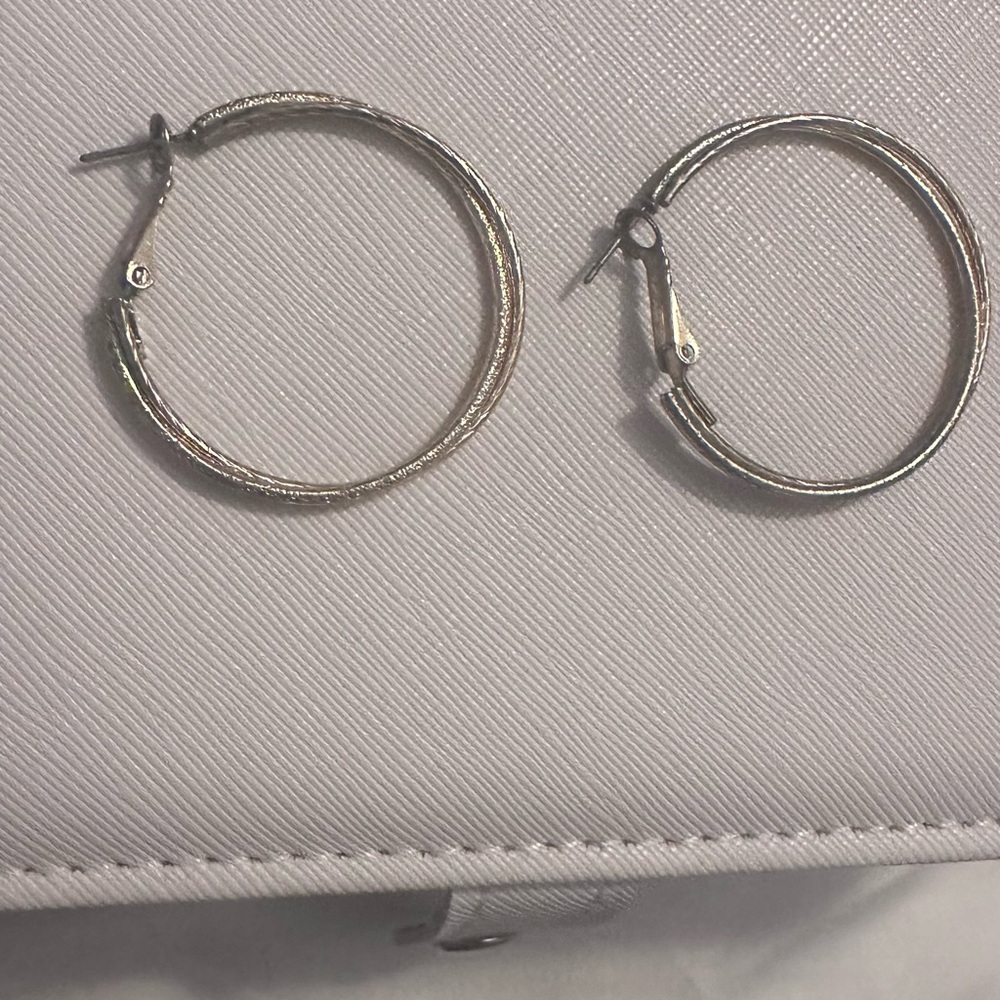 Textured Gold Hoop Earrings